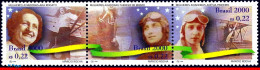 Ref. BR-2734 BRAZIL 2000 - AVIATRIXES, FEMALEAVIATORS, HISTORY, MI# 2995-97, SET MNH, PLANES, AVIATION 3V Sc# 2734 - Unused Stamps
