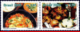 Ref. BR-2735 BRAZIL 2000 - REGIONAL CUISINE, MOQUECACAPIXABA BAIANA, MI# 2998-99, SET MNH, FOOD, DRINKS 2V Sc# 2735 - Nuevos