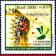 Ref. BR-2737 BRAZIL 2000 - DISCOVERY OF BRAZIL, MAPS, UIT TELECOM, MI# 3001, MNH, HISTORY 1V Sc# 2737 - Nuovi