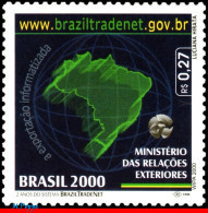 Ref. BR-2741 BRAZIL 2000 - TRADE NET WEBSITE,MAPS, COMPUTING, MI# 3027, MNH, TELECOMMUNICATION 1V Sc# 2741 - Nuevos