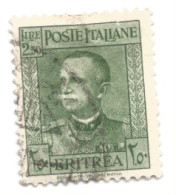 (COLONIE E POSSEDIMENTI) 1931, ERITREA, VITTORIO EMANUELE III, 2,5L - 1 Francobollo Usato (CAT. SASSONE N.202) - Erythrée