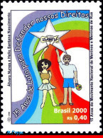 Ref. BR-2758 BRAZIL 2000 - STREET CHILDREN , STAR,MI# 3052, MNH, JUSTICE 1V Sc# 2758 - Nuovi