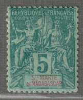 Sainte Marie De Madagascar - N°4 * (1894) 5c Vert - Nuovi