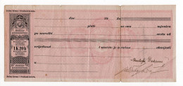 1910? BOSNIA,AUSTRIAN OCCUPATION,1 KRUNA  20 H CHEQUE - Chèques & Chèques De Voyage