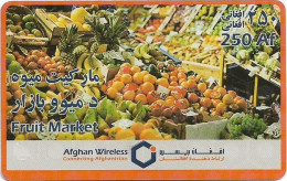 Afghanistan - AWCC (Afghan Wireless) - Fruit Market, GSM Refill 250Af, Used - Afganistán