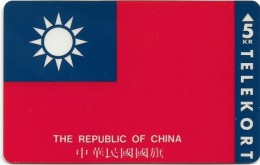 Denmark - KTAS - Flags - The Republic Of China - TDKP090 - 06.1994, 5kr, 5.000ex, Used - Dänemark