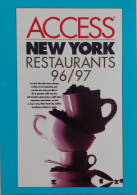 Carte Postale - Access (neighborhood Guide) New York Restaurants 96/97 - Publicité