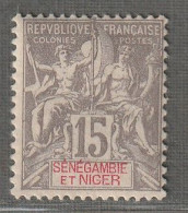 Sénégambie Et Niger - N°6 * (1903) 15c Gris - Ungebraucht