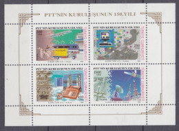 1990 Turkey 2910C-2913C/B29 Satellite - 150 Years Of Turkish Post 5,50 € - Europa