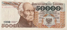 Poland 50.000 Zloty, P-153 (1.12.1989) - UNC - Pologne