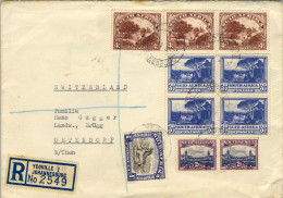 1953 AFRICA DEL SUR , YEOVILLE / JOHANNESBURG - UETENDORF , SOBRE CERTIFICADO , LLEGADA - Covers & Documents