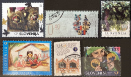 SLOVENIA 2014 6 Postally Used Stamps Michel # 1053,1056,1071,1078,1096,1115 - Slovénie