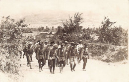 Bulgaria - World War One - Bulgarian Infantry Marching To The Front In Macedonia - REAL PHOTO - Bulgarie
