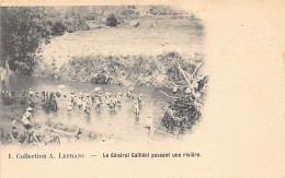 Madagascar - Le Général Galliéni Passant Une Rivière - Ed. A. Lefranc 1 - Madagascar