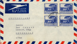 1953 AFRICA DEL SUR , JOHANNESBURG - UETENDORF , CORREO AÉREO , SOBRE CIRCULADO - Storia Postale