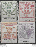 1924 Italia Parastatali Lega Trieste 4v. MNH Sassone N. 42/45 - Otros & Sin Clasificación