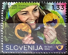 SLOVENIA 2014 Sport - Sochi Winter Olympics Winner Tina Maze Postally Used Michel # 1071 - Slovénie