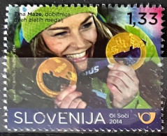 SLOVENIA 2014 Sport - Sochi Winter Olympics Winner Tina Maze Postally Used Michel # 1071 - Slovenië