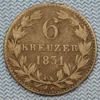 Nassau • 6 Kreuzer 1831 • Wilhelm • German States / Allemagne États • [24-647] - Groschen & Andere Kleinmünzen