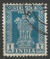 INDE / DE SERVICE  N° 4 OBLITERE - Timbres De Service