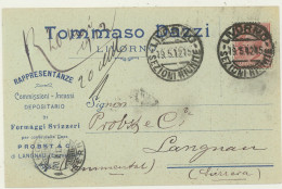 LIVORNO -COMMERCIALE RAPPRESENTANZE FORMAGGI SVIZZERI 1912 - Livorno