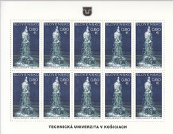 2016 Slovakia Herl'any Geyser Miniature Sheet Of 10 MNH  @ BELOW FACE VALUE - Blocchi & Foglietti