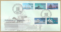 FDC. REPUBLIC OF THE MARSHALL ISLANDS. APR 18 1996 MAJURO. MILLENNIUM OF NAVIGATION. C94.FDC. (3). - Marshall