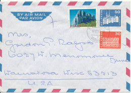 Switzerland Air Mail Cover Sent To USA Bern 17-12-1969 - Lettres & Documents