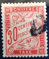 FRANCE                     TAXE  N° 34                    OBLITERE - 1859-1959 Usati