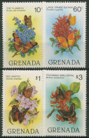 Grenada 1982 Schmetterlinge Und Blumen 1144/47 Postfrisch - Grenade (1974-...)