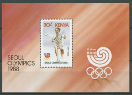 Kenia 1988 Olympische Sommerspiele Seoul Tennis Block 34 Postfrisch (C27562) - Kenya (1963-...)