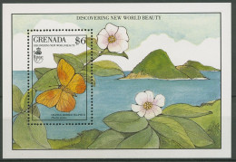 Grenada 1990 Schmetterlinge Block 241 Postfrisch (C94548) - Grenade (1974-...)