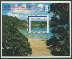 Neuseeland 1986 Landschaften Wainui-Bay Block 8 Gestempelt (C25622) - Blokken & Velletjes