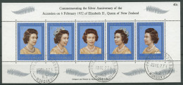 Neuseeland 1977 Regierungsjubiläum Königin Elisabeth Block 3 Gestempelt (C25620) - Blocks & Kleinbögen