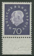 Bund 1959 Heuss Medaillon Bogenmarken Unterrand 306 UR Postfrisch - Nuovi