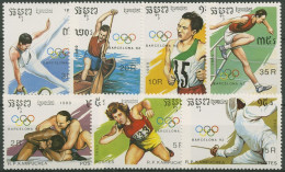 Kambodscha 1989 Olympiade Barcelona: Ringen, Kajak, Fechten 1040/46 Postfrisch - Cambogia