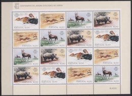 Portugal 1984 Tiere Zoo Lissabon 1617/20 ZD-Bogen Postfrisch (C91298) - Hojas Bloque