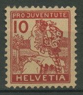 Schweiz 1915 Pro Juventute Trachten (I) 129 Mit Falz, Marke Dünn - Unused Stamps