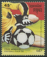 Kambodscha 1990 Fußball-WM Italien, Einzelmarke Aus Block 171 1096 Postfrisch - Cambodge