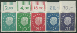 Bund 1959 Heuss Medaillon Bogenmarken Oberrand 302/06 OR Postfrisch - Ungebraucht