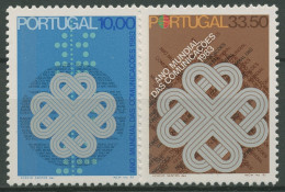 Portugal 1983 Weltkommunikationsjahr Emblem 1586/87 Postfrisch - Nuevos