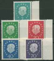 Bund 1959 Heuss Medaillon Bogenmarken 302/06 Rand Rechts Postfrisch - Ongebruikt