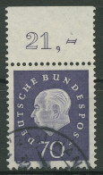 Bund 1959 Heuss Medaillon Bogenmarken Oberrand 306 OR Gestempelt - Usati