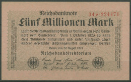 Dt. Reich 5 Millionen Mark 1923, DEU-117b FZ P, Fast Kassenfrisch (K1241) - 5 Millionen Mark