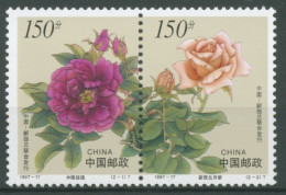 China 1997 WELLINGTON Blumen Rosen 2837/38 ZD Postfrisch - Nuevos