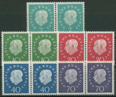 Bund 1959 Heuss Medaillon Bogenmarken 302/06 Waagerechtes Paar Postfrisch - Unused Stamps