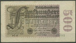 Dt. Reich 500 Millionen Mark 1923, DEU-125c FZ PG, Gebraucht (K1168) - 500 Mio. Mark