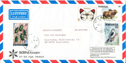 Rwanda Air Mail Cover Sent To Denmark 10-12-1983 ?? Topic Stamps - Used Stamps