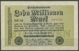Dt. Reich 10 Millionen Mark 1923, DEU-118g FZ GE, Leicht Gebraucht (K1225) - 10 Miljoen Mark