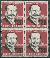 Bund 1957 Albert Ballin 266 V 4er-Block Postfrisch - Neufs